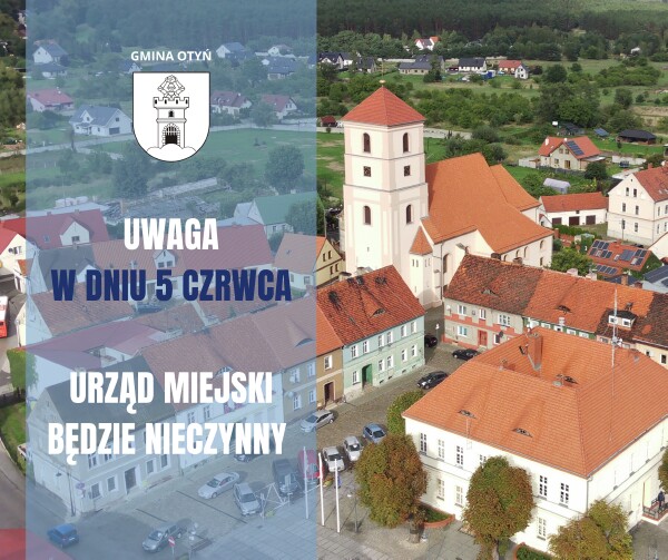 Ilustracja do informacji: W dn. 5 czerwca Urząd Miejski będzie nieczynny