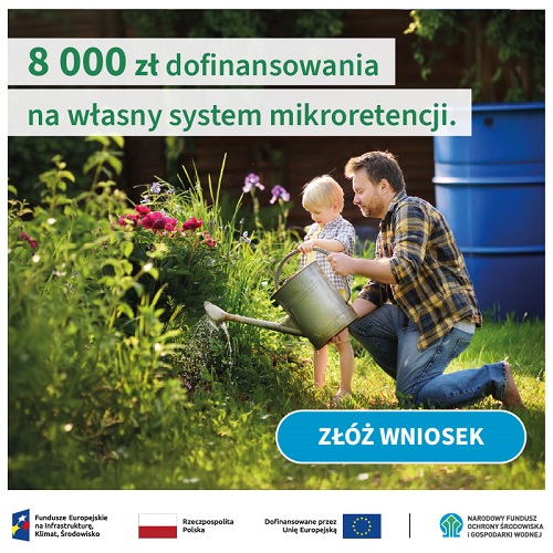 Ilustracja do informacji: Dofinansowanie do przydomowej mikroretencji!